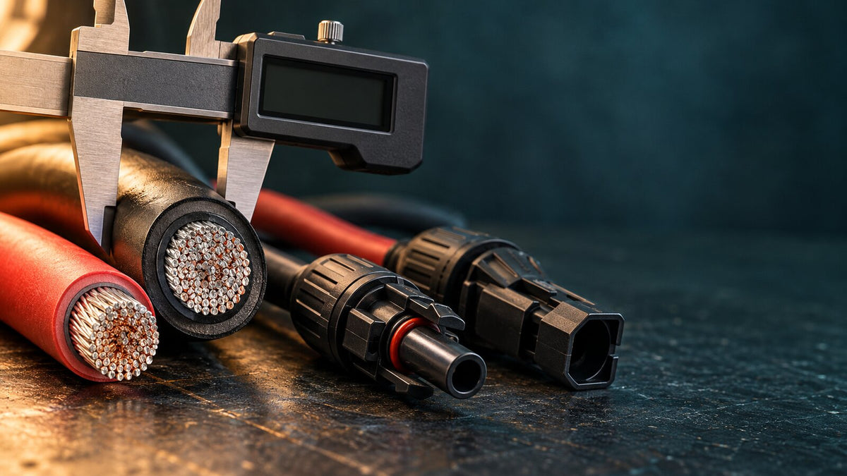 Cablu solar de 6 mm² și conectori originali Stäubli MC4