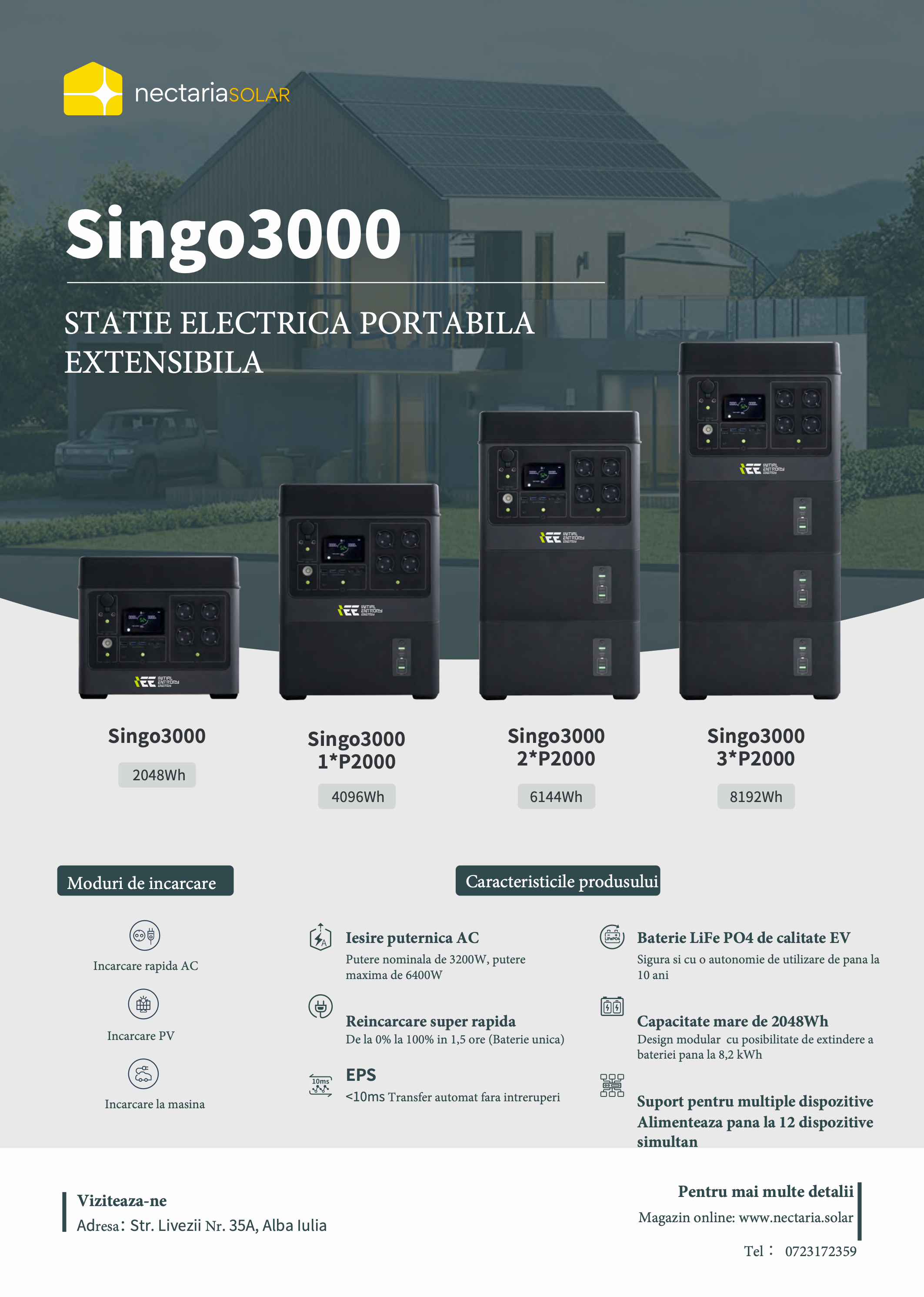 GENERATOR SOLAR PORTABIL 3+2 KW        IN STOC