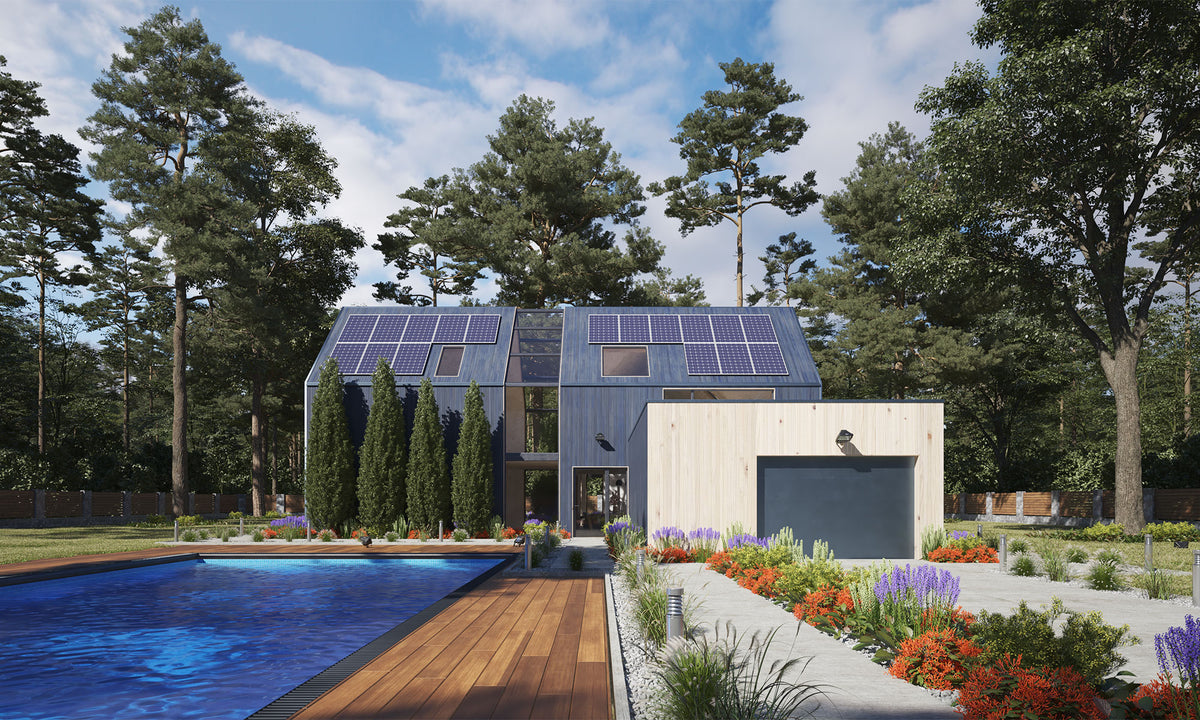 Покрив с фотоволтаични панели, от галерията на Nectaria Solar